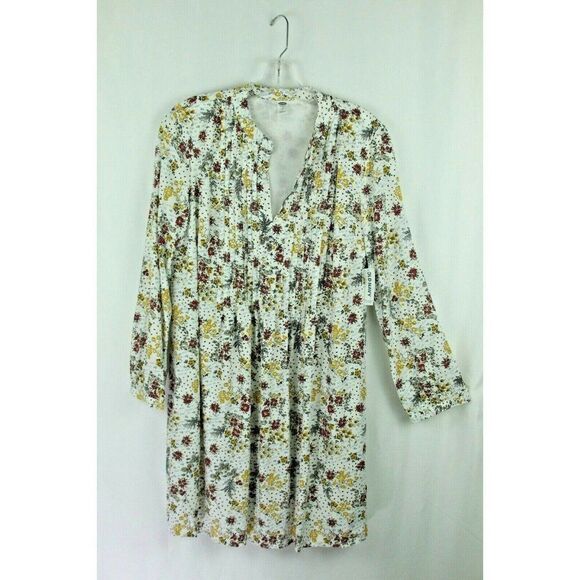 Old Navy Dress Medium Multicolor Women Floral Long Sleev Peasant Cottagecore New - Picture 1 of 8